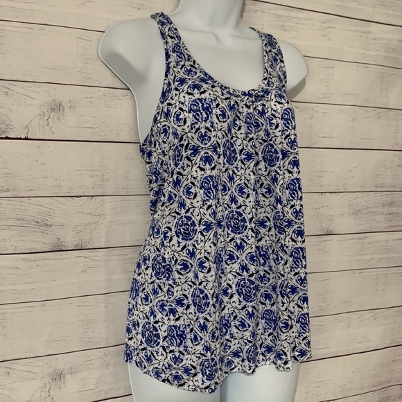 EUC Converse Floral Razorback Twist Jersey Knit Tank Top - Picture 3 of 8